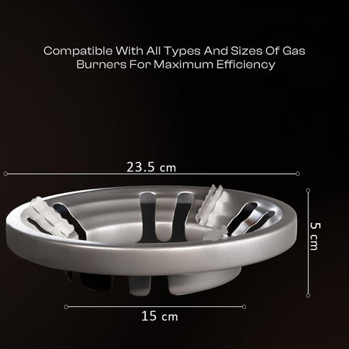 Grey Gas Saver Burner Stand Set of 4